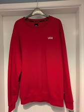 Vans Sweatshirt mens  Red Jumper UK Size large “Off The Wall”