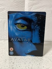 Avatar Steelbook Blu Ray & Dvd Sam Worthington, Zoe Saldana Cert 12