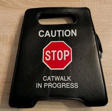 Novelty Stop Sign Purse Tote PU Leather Handbags Fashion Caution Catwalk