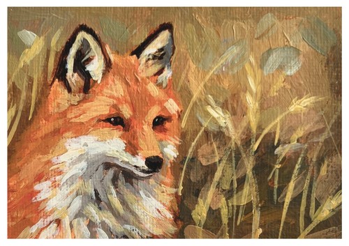 Fox print woodland wildlife - print,