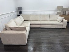DFS Large Cream Velvet Corner