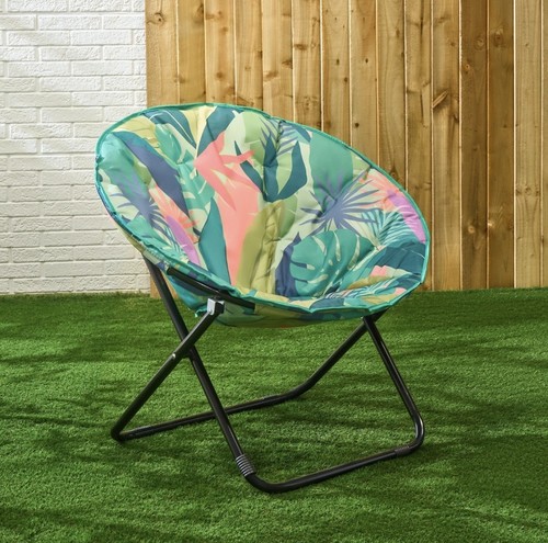 Tropical print foldable moon - print,