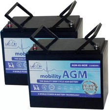 Abilize Vapour X75 75Ah Mobility Scooter Batteries | 2 Pack MORE POWER