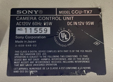 Sony ccu tx7 camera control - sony,