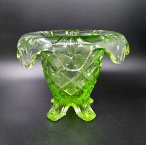 Sowerby green glass footed - glass,