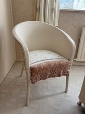 Vintage Lloyd Loom & Chair Blanket Ottoman Box Wicker White