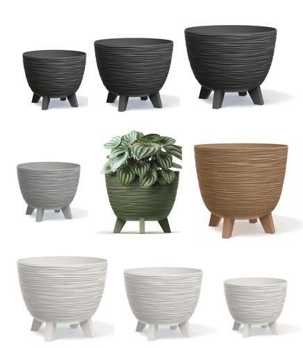Bowl planter plant pot legs - planter,