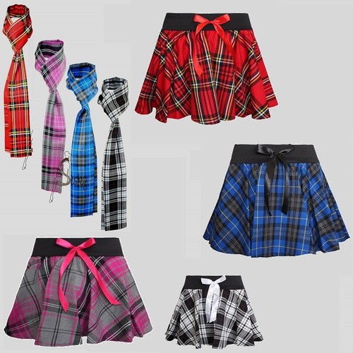 Women tartan mini skirt - women's,