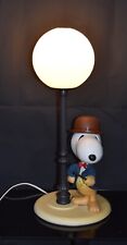 Peanuts Snoopy Old Antique Figurine Table Lamp Statue