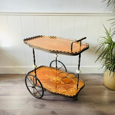 Vintage Brass & Glass Bar