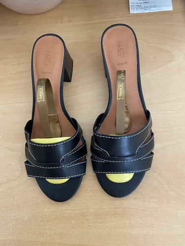 Ladies mule block heel new - m&s,