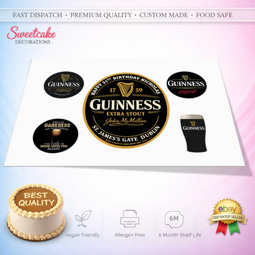 Guinness inspired edible cake - edible,