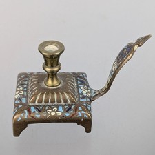 Vintage Miniature Brass Enamel