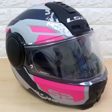 LS2 Scope II Flip Up Motorcycle Helmet-OXYD Matt Grey/Blue/Purple - S : 55 - 56