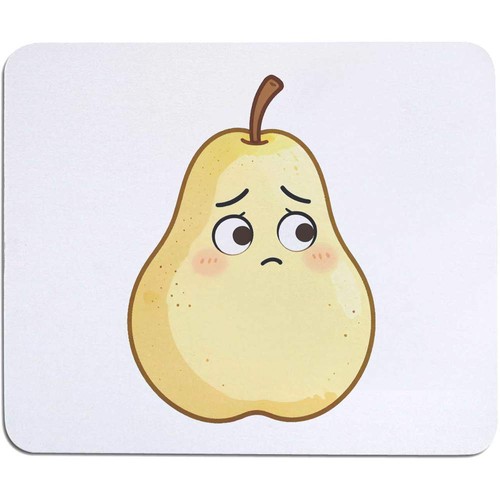 Worried pear mouse mat - 'worried,