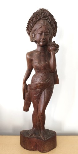 Vintage tall wooden balinese - vintage,