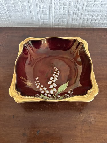 Carlton ware red lustre dish - carlton,