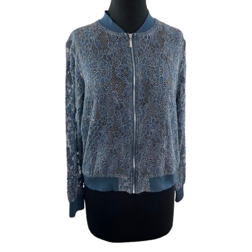 Zara blue bomber jacket floral - bomber,