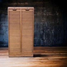 Vintage oak plywood tambour - vintage,