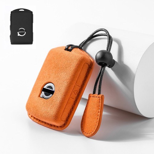 Leather key fob cover - fob, for