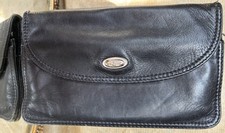 ENNY ITALIAN  LEATHER BLACK COIN PURSE SMALL/ MEDIUM SIZE