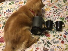 VonShef 0.5 Litre Electric Kettle In Black With 2 Matching Stackable Cups.No Box