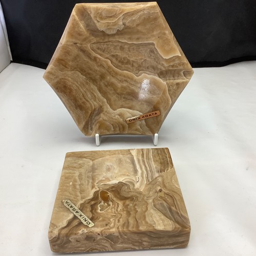 Onyx agate brown - agate, ashtrays