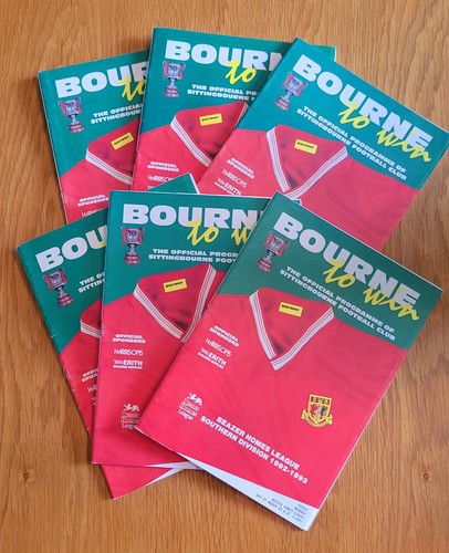 Bourne football programmes - bourne,