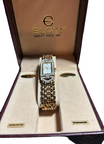 Elgin ladies goldtone dress - goldtone,