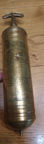 Vintage brass pyrene fire - vintage,