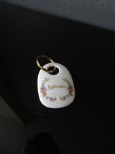 Royal Albert September, Michaelmas Daisy, Fine Bone China Keychain