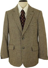 VINTAGE ST MICHAEL MENS 39-40" SHORT BROWN MIX TWEED JACKET