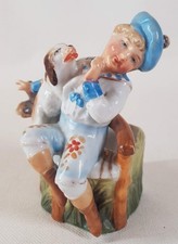 Antique Conta & Boehme Boy & jumping Puppy 4335 Match striker Fairing Figure 34