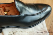 Santoni Black Leather Shoes