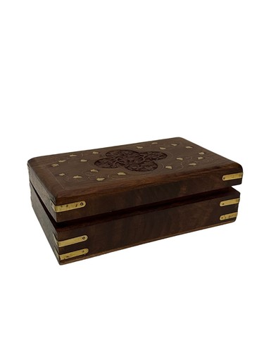 Rustic hand carved - wood, box