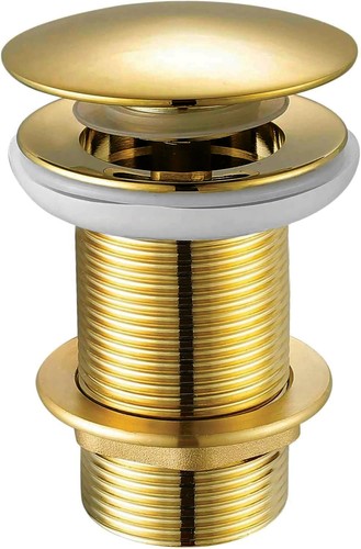 Basin waste gold unslotted pop - gold,