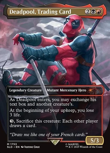 Deadpool trading card custom - deadpool,,