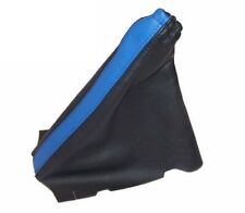 Handbrake Gaiter Cover For Vauxhall Corsa C 2000-2006 Black & Blue Real Leather
