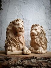 Lion wooden finial, Oak Beech