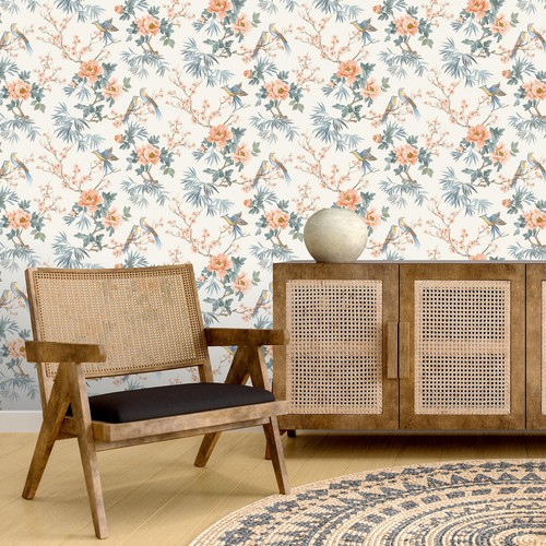 Floral coloured wallpaper - floral,