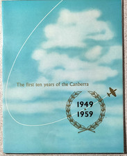 The First Ten Years Of The Canberra 1949-1959. Signed 24 page brochure