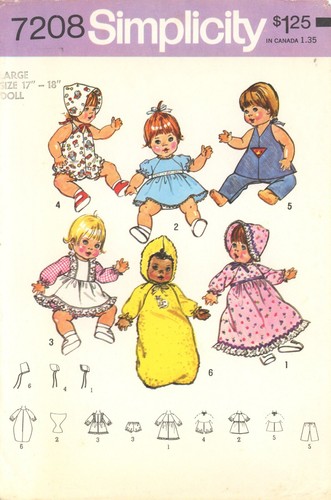 Simplicity 7208 doll clothes - simplicity,