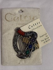 Celtic Collection Harp Broach