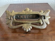 Antique 1902 Brass Art Nouveau Letter Box