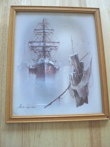 Galleon ship print half - print,,