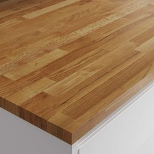 Rustic Oak Solid Wood Kitchen Worktop Upstand 18x70x3000mm Hardwood Surface Trim