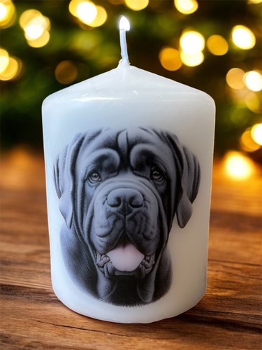 Neapolitan mastiff dog candle - mastiff,