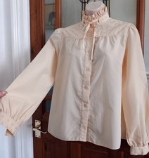 VTG 70s pussy bow Edwardian