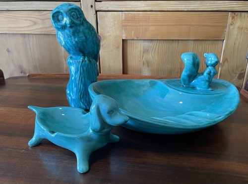 Three vintage anglia pottery - three,