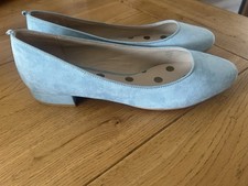 Beautiful Duck Egg Suede Shoes By Boden - Size 41.5 BRAND NEW IN BOX